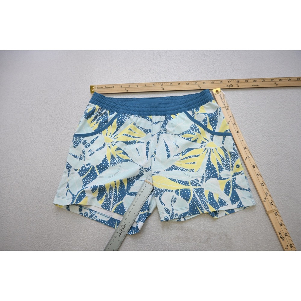 Columbia PFG Swim‎ Trunks Mens Small Blue Yellow Tropical Mesh Lined Excellent